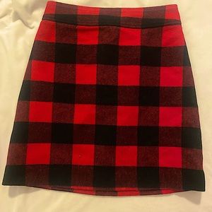 J. Crew | NWOT ✨ Red & Black Buffalo Check Plaid Mini Skirt